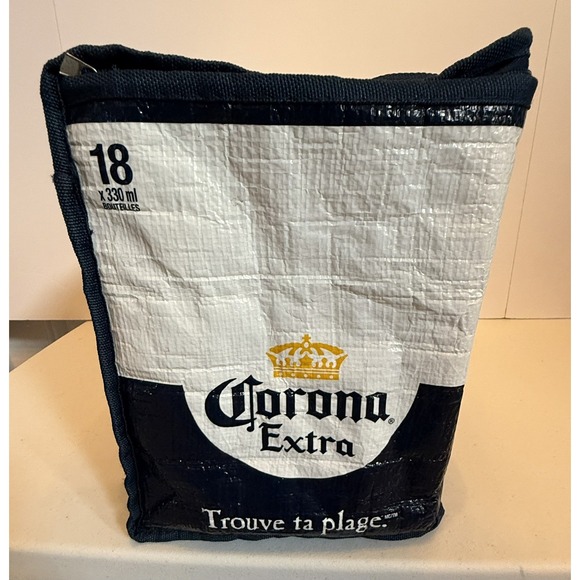 Breweriana Corona Extra Find Your‎ Beach Cooler Bag 18 Pack Zip - Picture 4 of 6